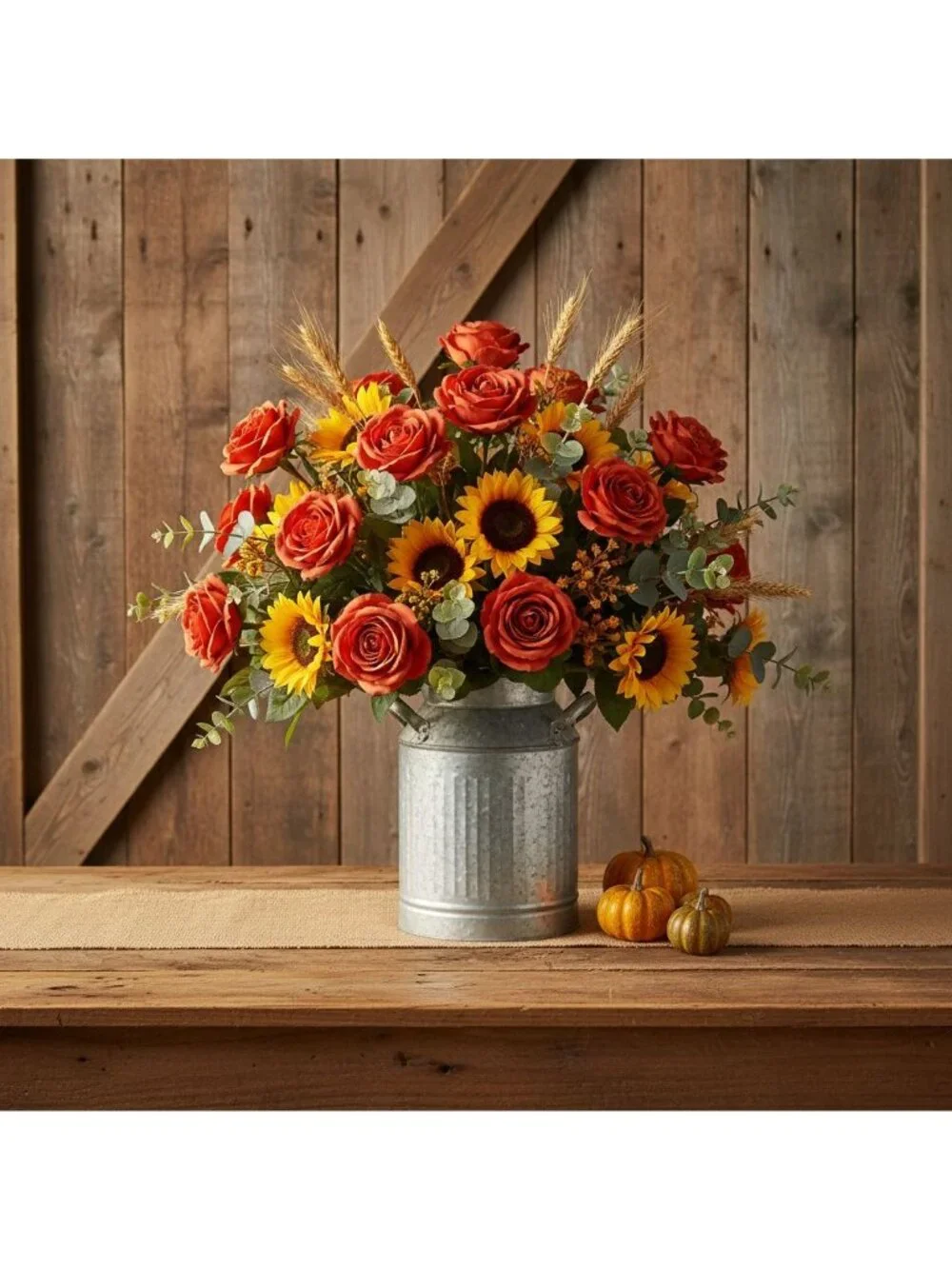 Set of 6 Terracotta Rose Stems Artificial Roses Burnt Orange Roses Faux Flowers